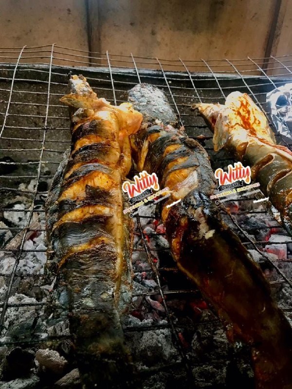 Fish Barbecue With Fries and Salad